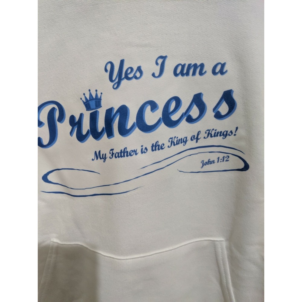 Jerzees Hooded Religious Sweatshirt Princess Adult Small